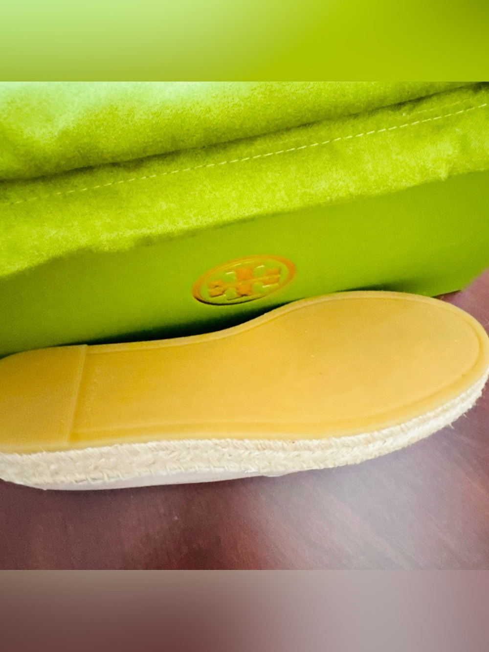 Tory Burch Neutral Beige Leather Logo Espadrilles - Picture 8 of 12